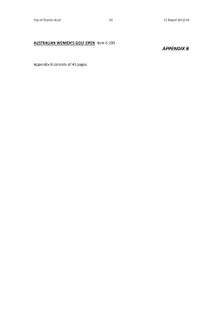 australian women`s golf open appendix b