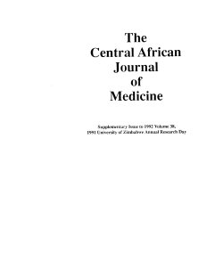 The Central African Journal of Medicine