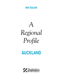A Regional Profile - Statistics New Zealand