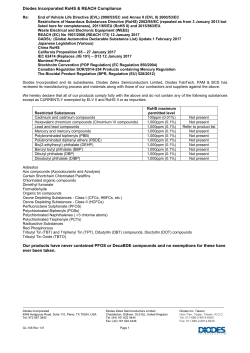 to a List of EU, China RoHS, REACH and Green