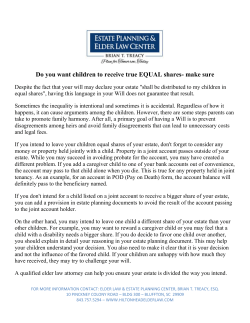Do you want children to receive true EQUAL shares