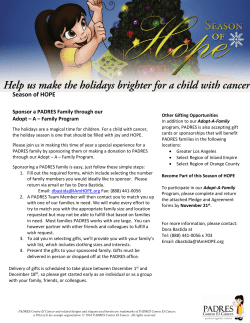 Season of HOPE - Padres Contra El Cancer