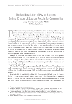 The Real Revolution of Pay for Success