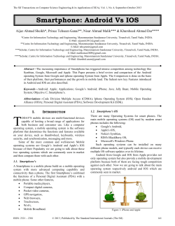 Smartphone: Android Vs IOS - The Standard International Journals