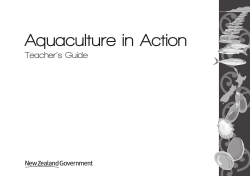 Teachers` guide - Aquaculture New Zealand