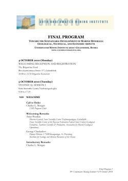 final program - Underwater Mining Conference