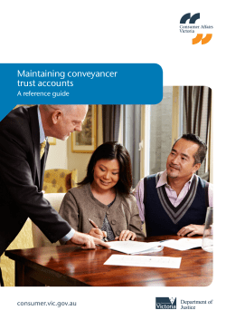 Maintaining conveyancer trust accounts: a reference guide (PDF, 3.8