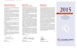 annual report - East County Schools Federal Credit Union
