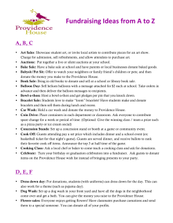 Fundraising Ideas from A to Z