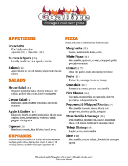 appetizers salads cupcakes pizza