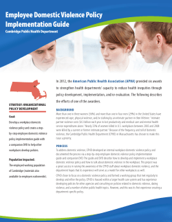 Employee Domestic Violence Policy Implementation Guide