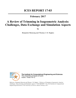 ICES REPORT 17-03 A Review of Trimming in Isogeometric