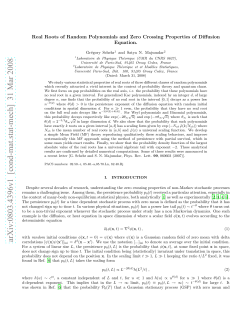 Real Roots of Random Polynomials and Zero Crossing Properties of