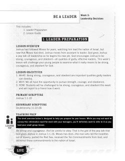 1. LEADER PREPARATION be a leader