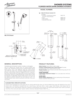 SHOWER SYSTEMS - American Standard