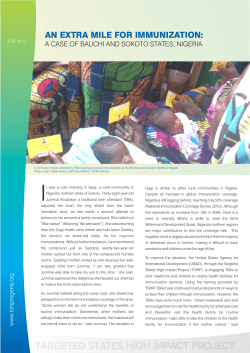 An Extra Mile for Immunization: A Case of Bauchi and Sokoto States