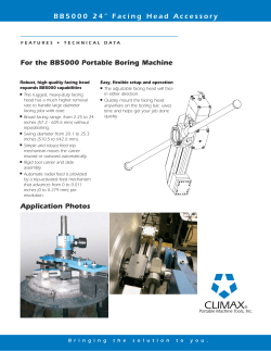 For the BB5000 Portable Boring Machine