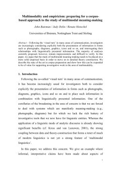 Multimodality and empiricism: preparing for a corpus