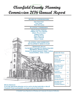 Clearfield County Planning Commission 2016 Annual Report