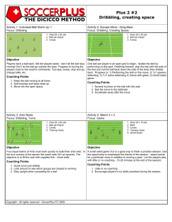 Plus 2 #2 Dribbling, creating space