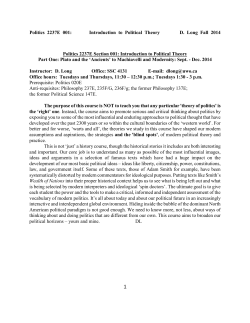 2237E Term 1 - Western University Political Science