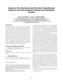 Coarse-to-fine sentence-level emotion classification based on the
