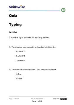 Quiz Typing