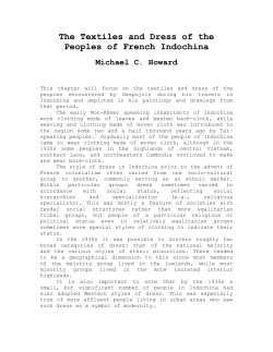 The Textiles and Dress of the Peoples of French Indochina