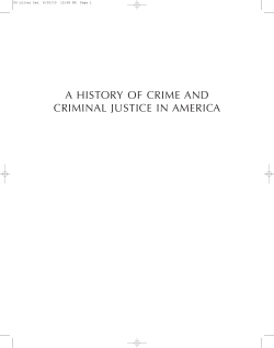 a history of crime and criminal justice in america