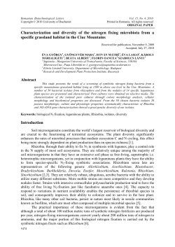 Characterization and diversity of the nitrogen fixing