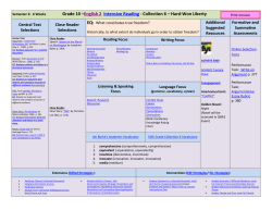Grade 10 &ndash;English 2 Intensive Reading