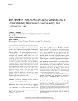 The Relative Importance of Online Victimization in Understanding