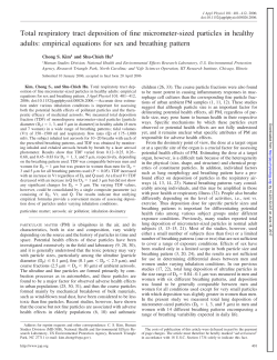 Total respiratory tract deposition of fine micrometer