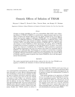 Osmotic Effects of Infusion of THAM