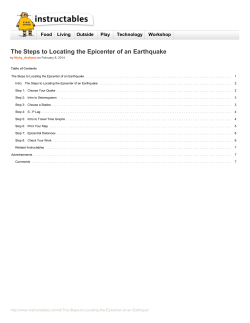 The Steps to Locating the Epicenter of an Earthquake
