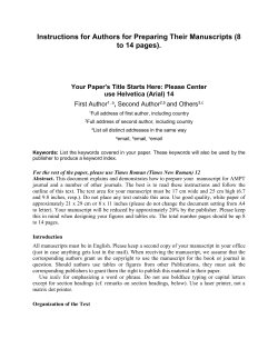 Instructions for Authors