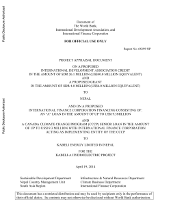 Nepal - World bank documents