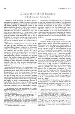 A duplex theory of pitch perception