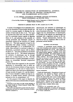 solution of blood clots in vitro (1-4). Two types product (8