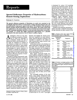 Spectral Reflectance Properties of Hydrocarbons: Remote
