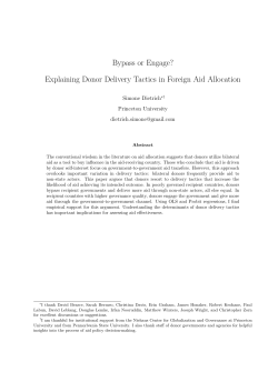 Explaining Donor Delivery Tactics in Foreign Aid