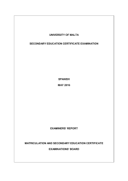 spanish - University of Malta