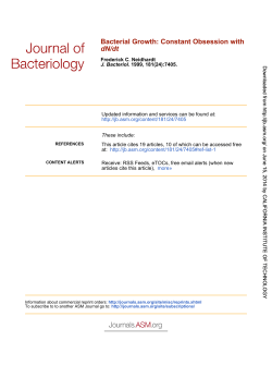 Bacterial Growth - Marine Biological Laboratory