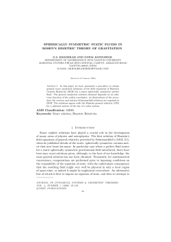 SPHERICALLY SYMMETRIC STATIC FLUIDS IN ROSEN`S
