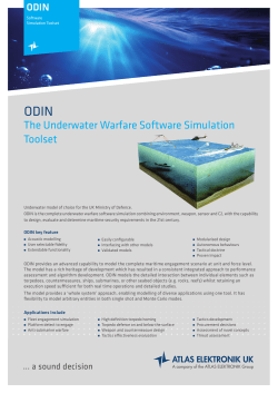 The Underwater Warfare Software Simulation Toolset