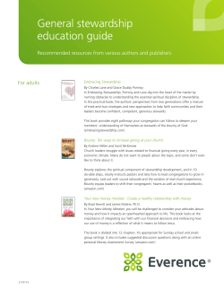 General stewardship education guide