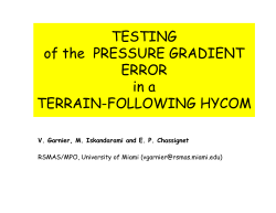 Testing of the pressure gradient error in a terrain