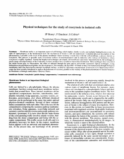 Physical Techniques for the Study of Exocytosis in Isolated Cells