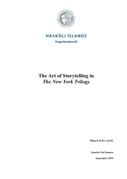 The Art of Storytelling in The New York Trilogy