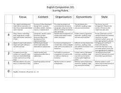 Five Traits Scoring Rubric